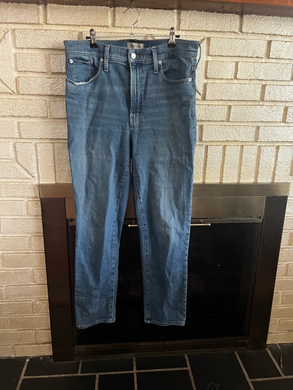 Madewell Classic Straight Leg Jeans in Medium Blue
